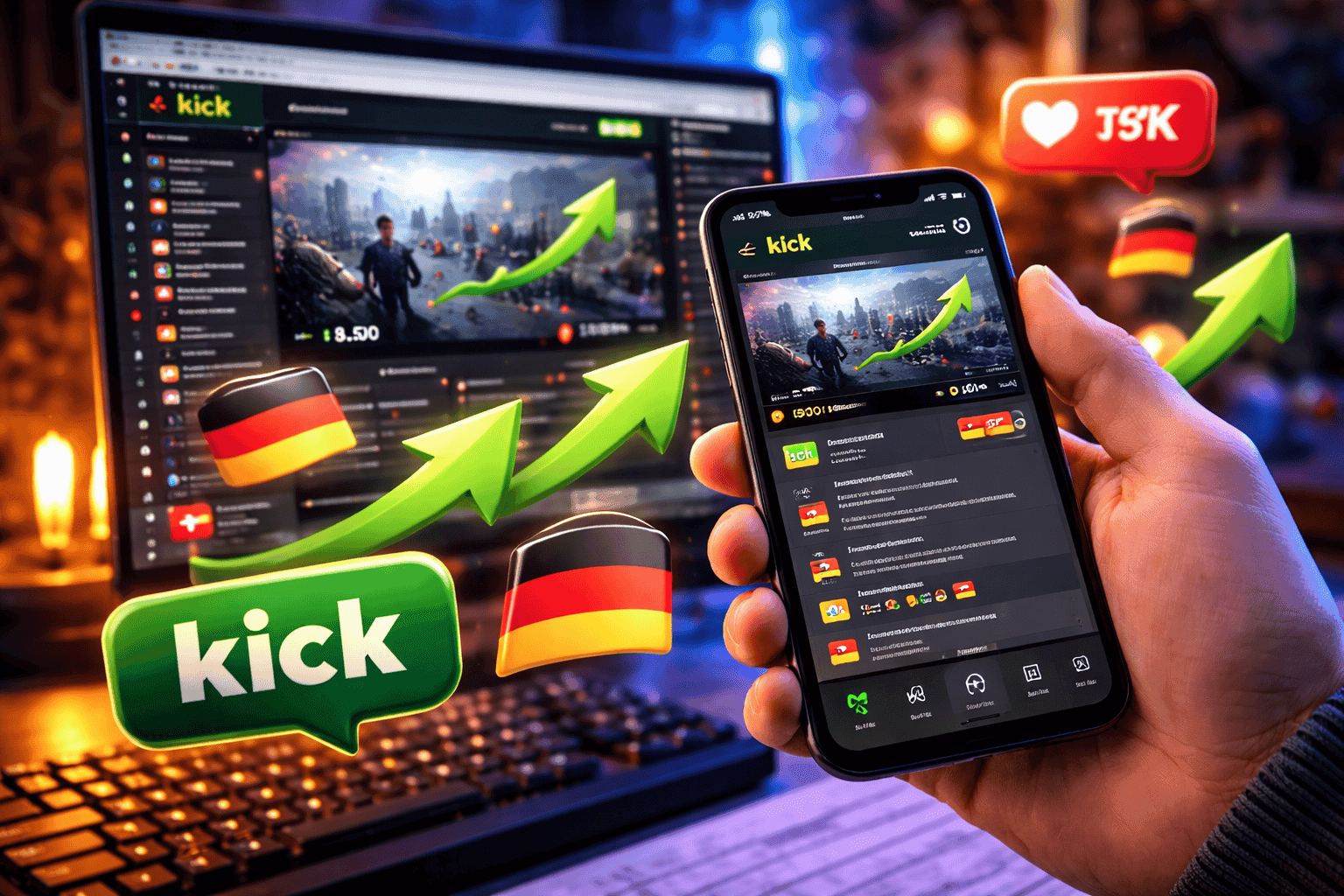 Wie deutsche Kick-Live-Viewer die Stream-Sichtbarkeit schnell erhöhen